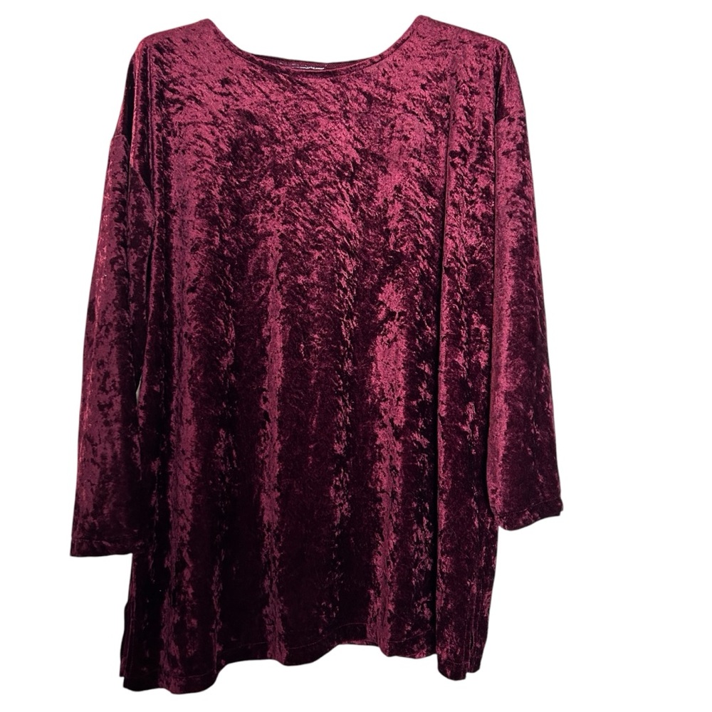 Burgundy Wine women’s‎ tunic velour size XXL stretch